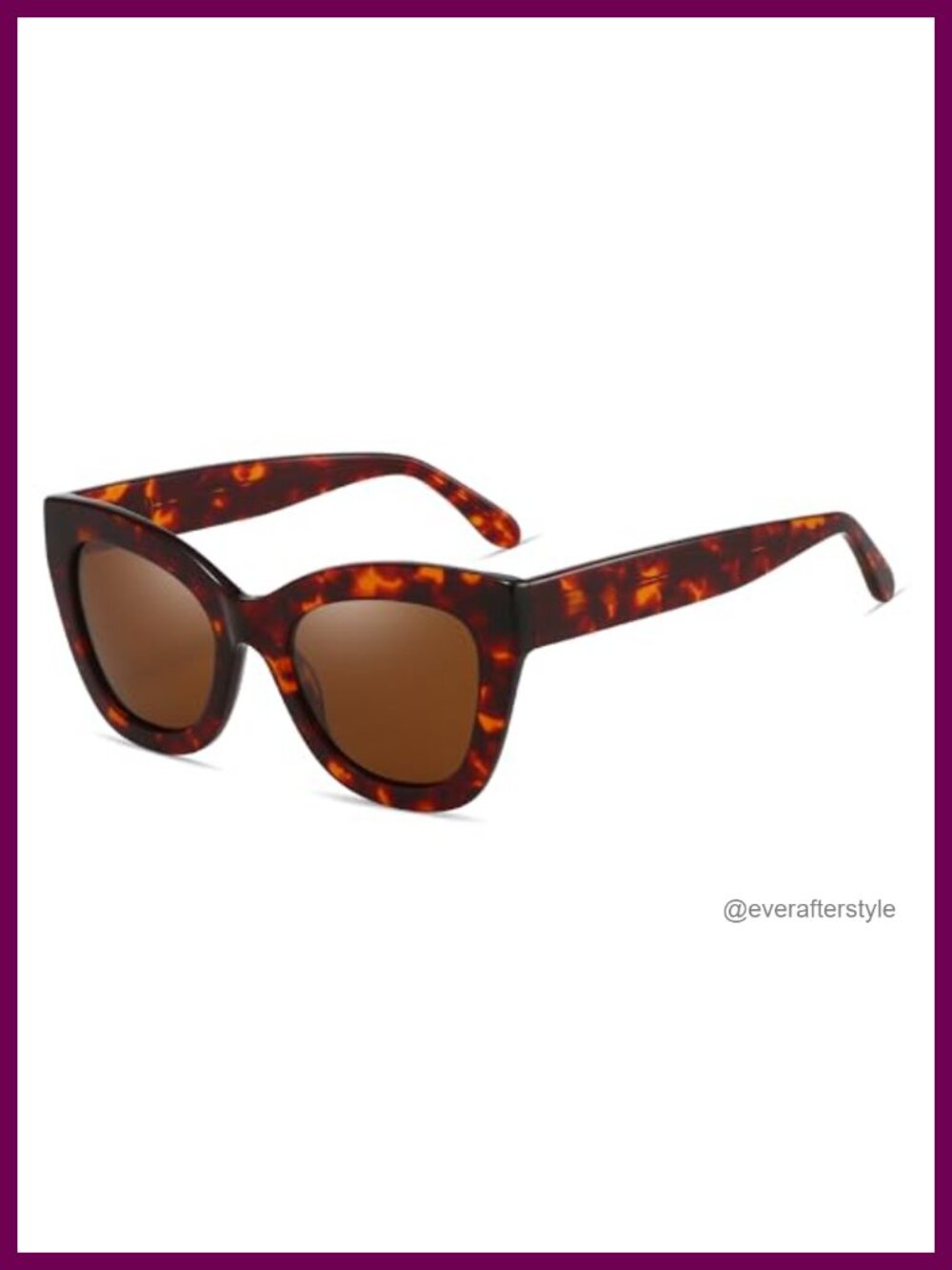 Polarized Cat Eye Sunglasses UV400 Full Frame Acetate Women's Shades
